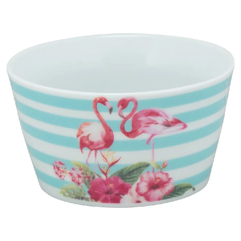 high-quality bamboo bowls for formal dinners -10 Strawberry Street Flamingo Blue Goodies Bowl (Set of 4)