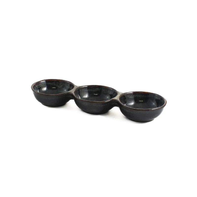 high-quality porcelain plates for picnics and BBQs -Lagoa 3 Bowl Dish, 24x8cm