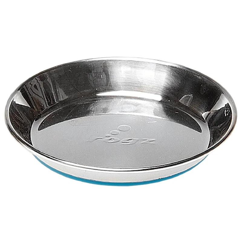 stylish porcelain serving plates for family gatherings -Rogz Anchovy Stainless Steel Cat Bowl Blue