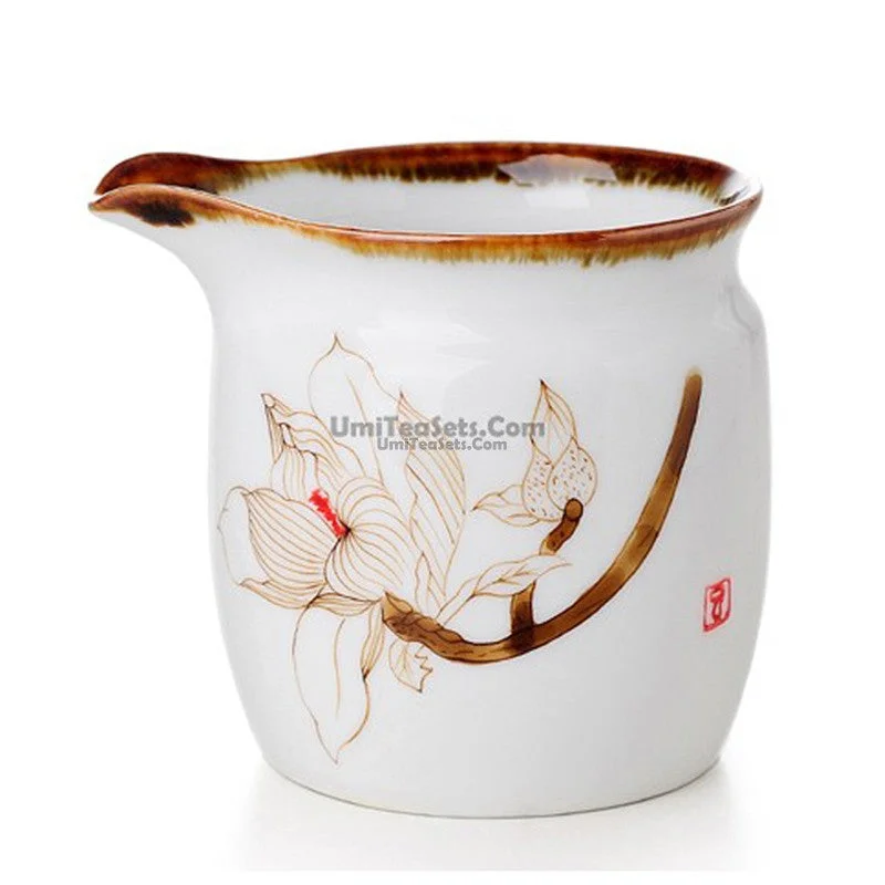 unique personalized tea cup -White Porcelain Lotus Fair Cup