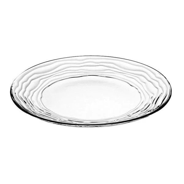 luxury porcelain dinnerware for casual dining -Majestic Gifts Clear Glass Plate (Pack of 6)