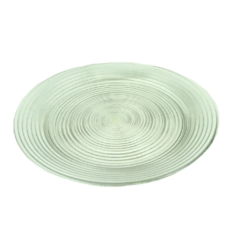 premium porcelain cups for formal tea parties -Essential Decor & Beyond 6pc. 10.5" Round Glass Plate EN2688 - 10.5 x 10.5