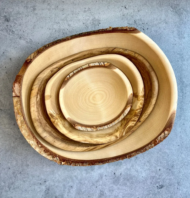 personalized bamboo serving bowls for picnics -Arc Bowls - Plain and Engraved