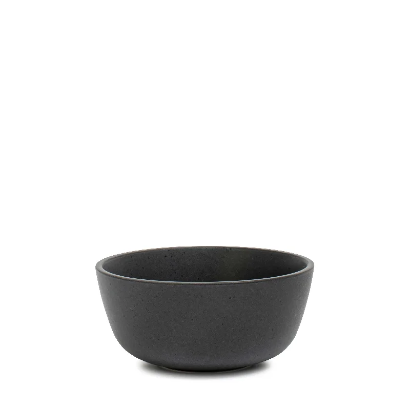 luxury bamboo serving plates for family gatherings -Industry Breakfast Bowl 15 x 7cm - Black