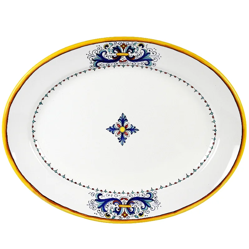 stylish porcelain serving plates for family gatherings -RICCO DERUTA LITE: Large Oval Platter