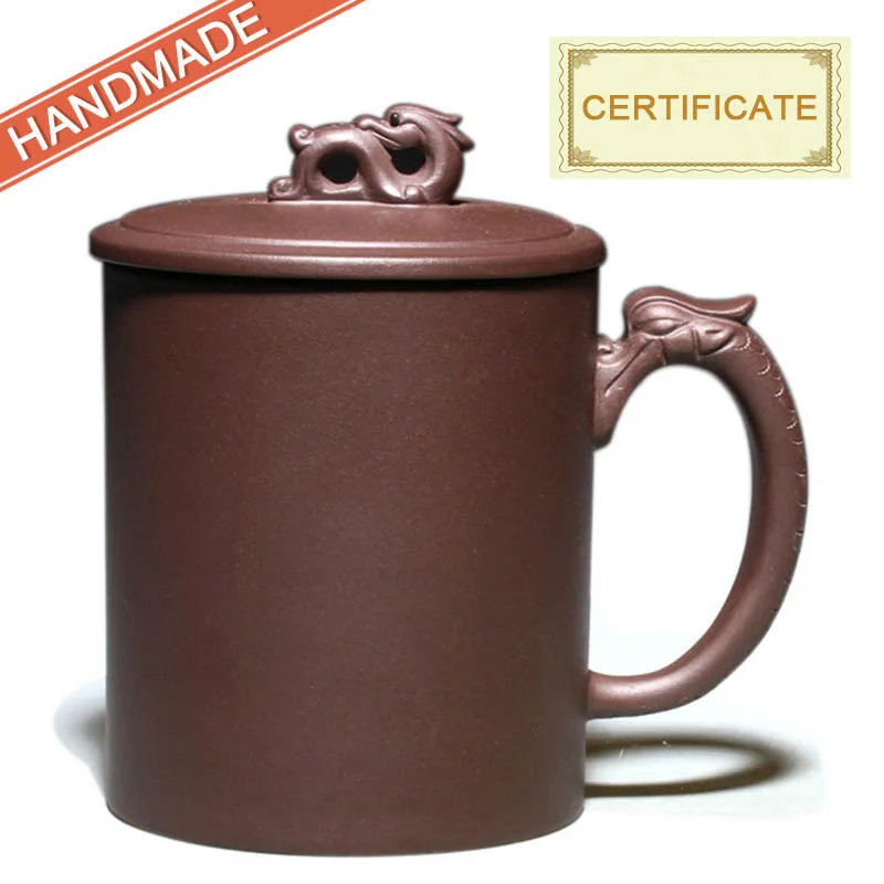 rustic ceramic coffee cup -Simple Yixing Purple Clay Tea Cup