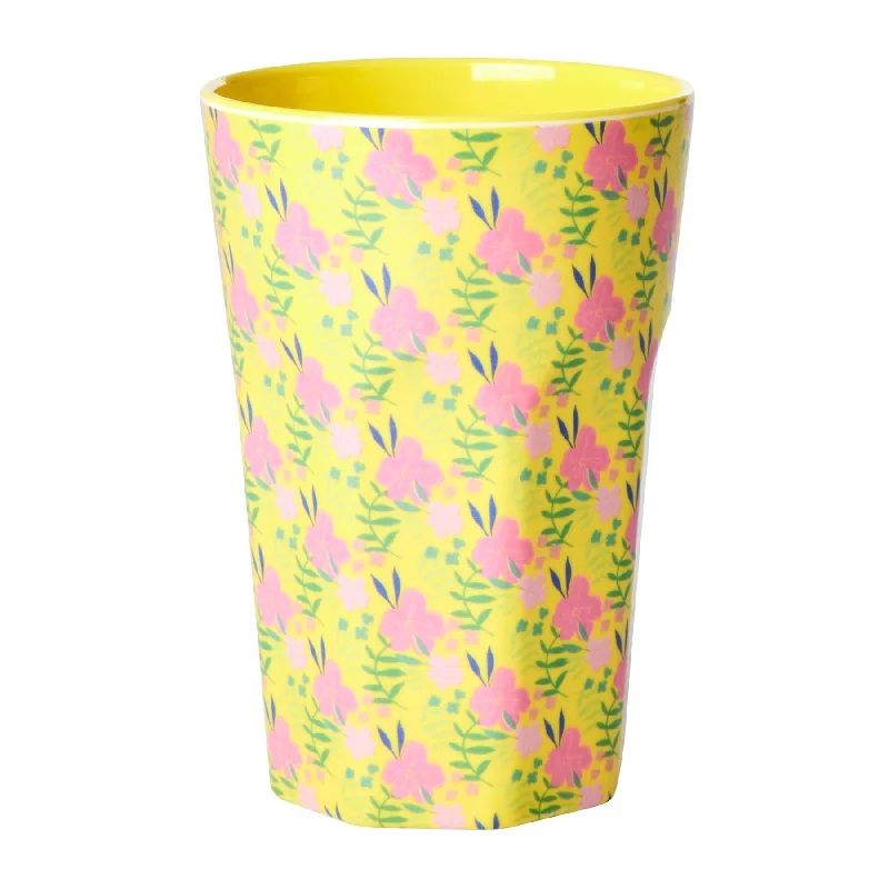 unique ceramic tea mug -Rice DK Melamine Cup with Sunny Days Print - Two Tone - Tall