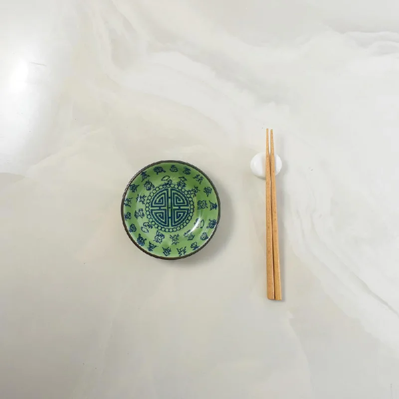 modern bamboo plates for family gatherings -Taixian Ceramic Sauce Dish, 10cm