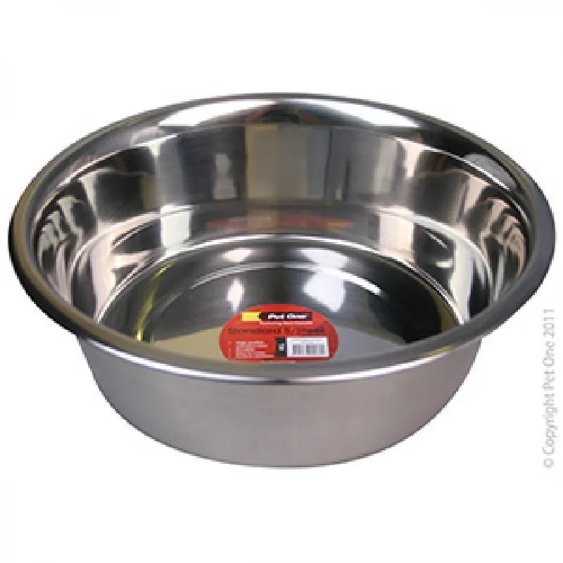 premium porcelain serving platters for fine dining -Pet One Bowl Standard Stainless Steel 4L