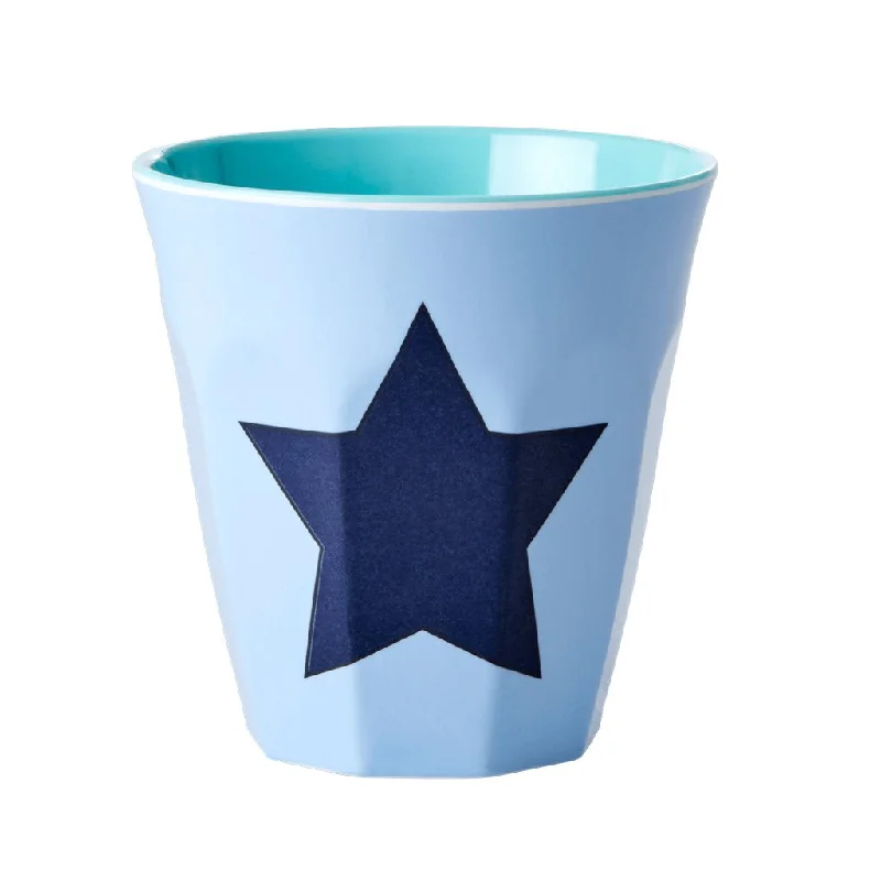 insulated coffee cup -Rice DK Melamine Cup with Star - Soft Blue - Medium