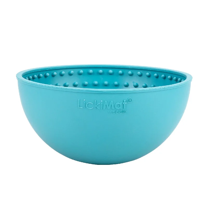 stylish porcelain plates for family picnics -LickiMat Wobble Slow Feeder Dog Bowl Turquoise^^^