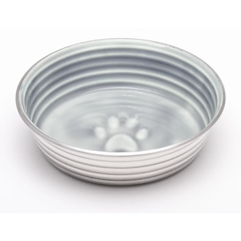 luxury porcelain dinner plates for casual dining -Loving Pets Le Bol Dog Bowl Parisian Grey Medium^^^