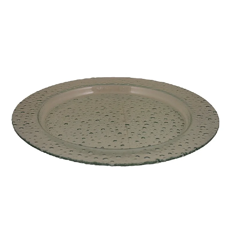 premium porcelain serving trays for fine dining -Essential Decor & Beyond 6pc. 16" Round Glass Plate EN110045 - 15.75 x 15.75