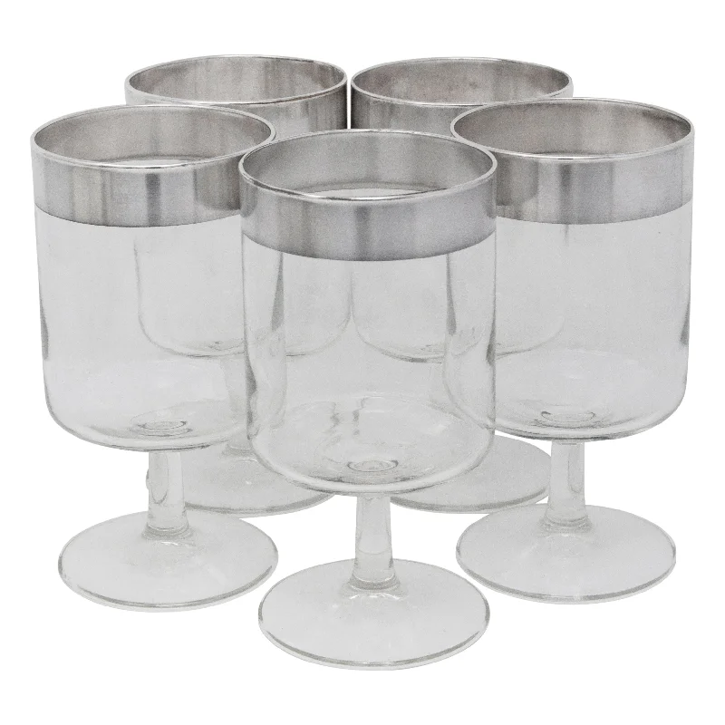 luxury bamboo serving plates for large gatherings -Dorothy Thorpe Sterling Band Goblets