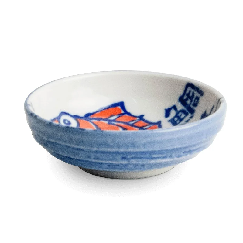 premium porcelain bowls for formal dinners -Japanese Fish Soy Sauce Dish, 9.5cm