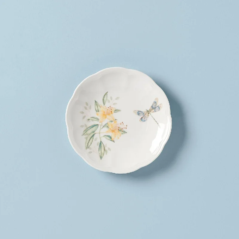 eco-friendly porcelain serving bowls for daily use -Butterfly Meadow Tidbit Plate