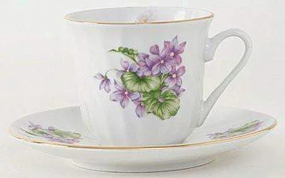 coffee cup with custom print -Margeurite Bulk Discount Fine Porcelain Teacups 6 Tea Cups and 6 Matching Saucers