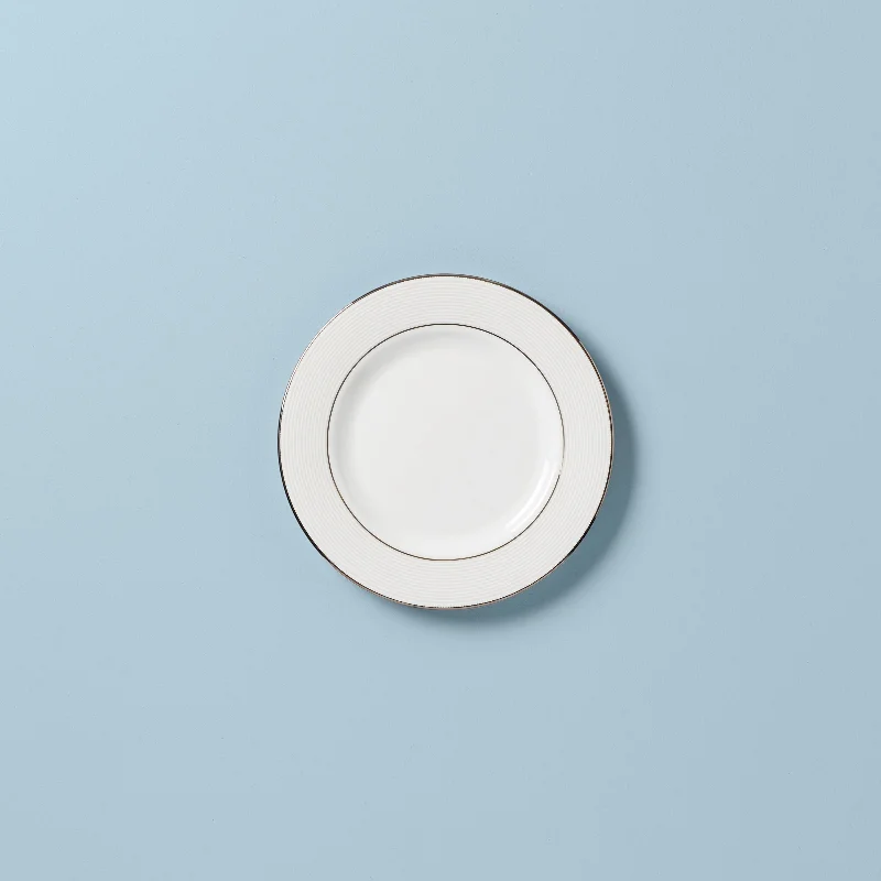 eco-friendly porcelain plates for formal meals -Opal Innocence Stripe™ Salad Plate