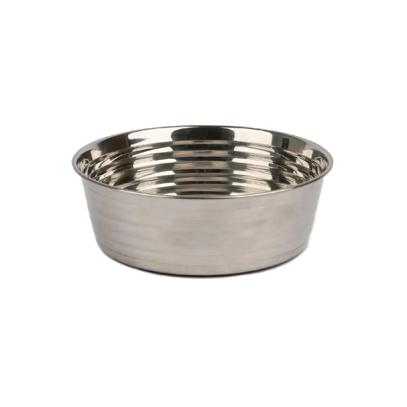 high-quality bamboo cutlery for outdoor use -800ml Stainless Steel Dog Bowl - Silver - By Pets Collection