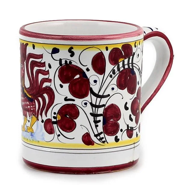 luxury bamboo cutlery for catering events -ORVIETO RED ROOSTER: Mug (10 Oz)