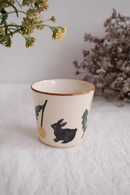 coffee cup with unique print -Nakagaki Tomoko Water Color Hand Painted Teacup  #1