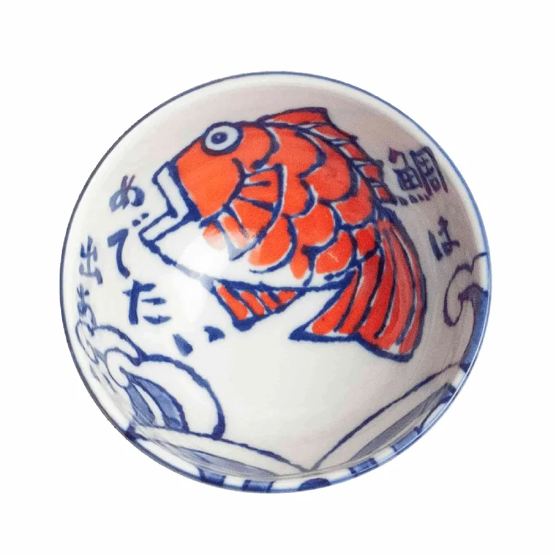 high-quality porcelain plates for special meals -Japanese Fish Rice Bowl, 13.5cm