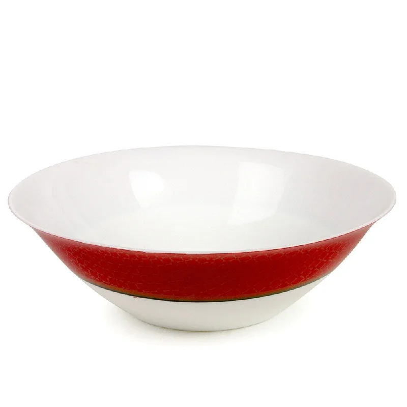 reusable bamboo plates for special events -Luminarc Alto Rubis 10.6" Glass Salad Bowl