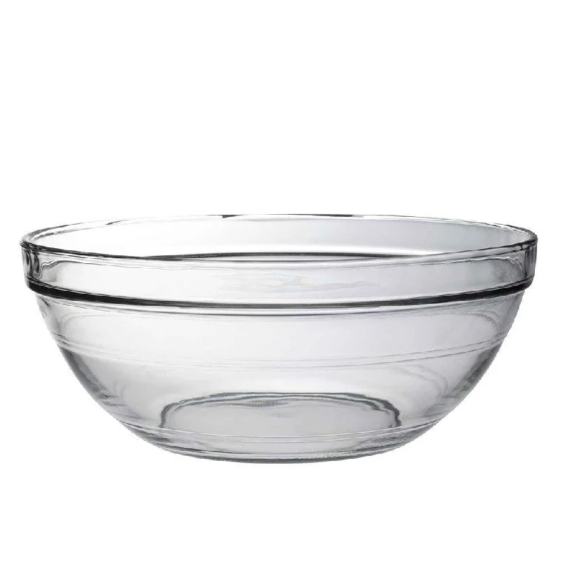 premium porcelain soup plates for formal occasions -31cm Clear Lys Glass Nesting Mixing Bowl - By Duralex