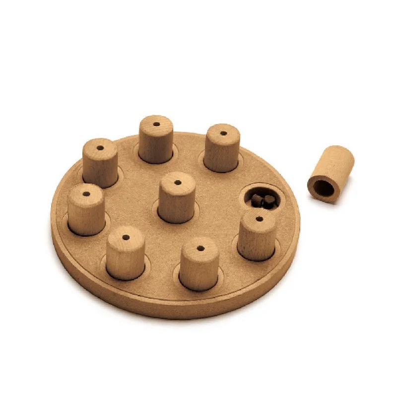 reusable bamboo flatware for picnics and outings -Nina Ottosson DogSmart Wooden Puzzle Feeder Dog Toy