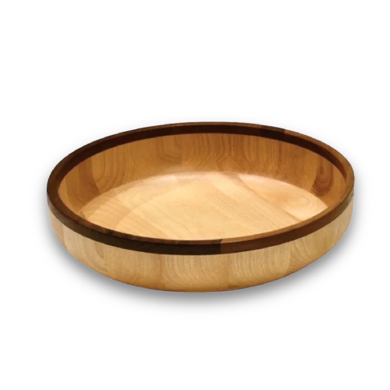 modern bamboo plates for serving salads -Shallow Bowl