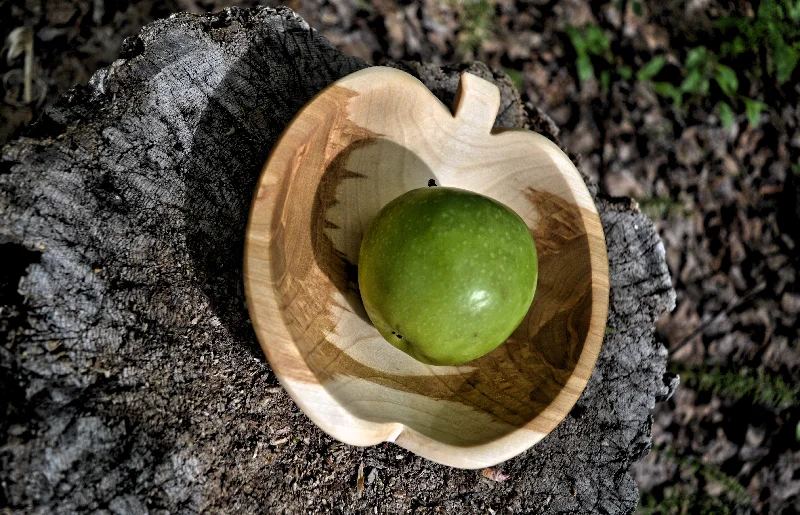 premium porcelain dinnerware for restaurants -Apple Bowl - Plain or Engraved