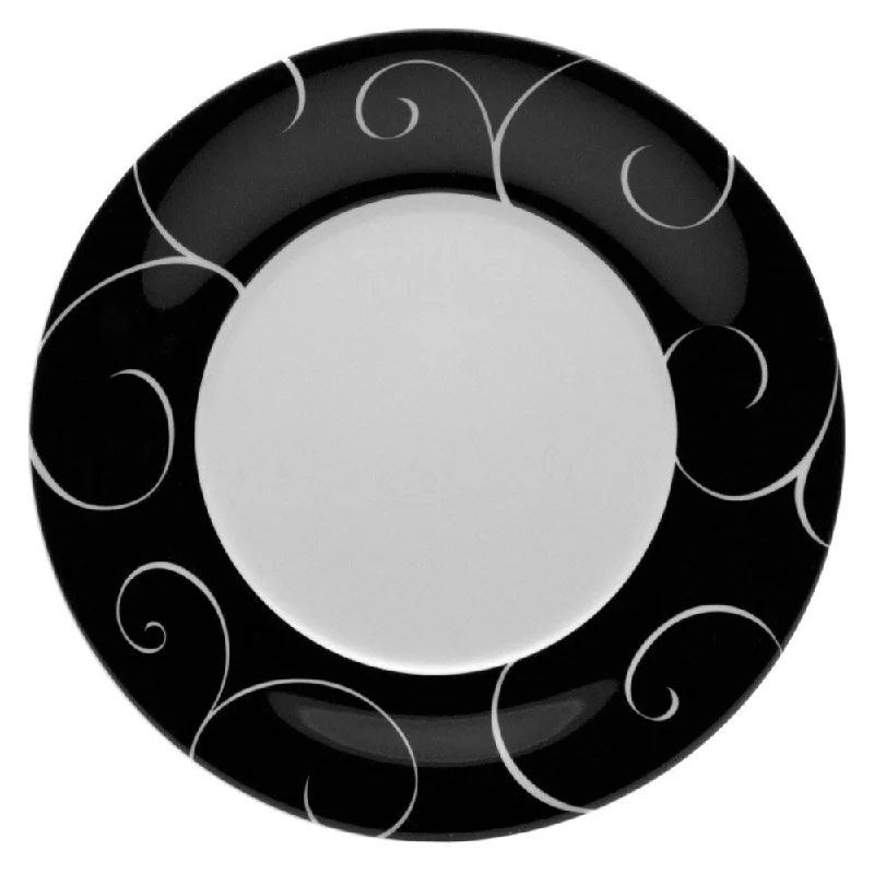 modern porcelain dinnerware for holiday events -Red Vanilla Panache Salad Plates (Set of 6)