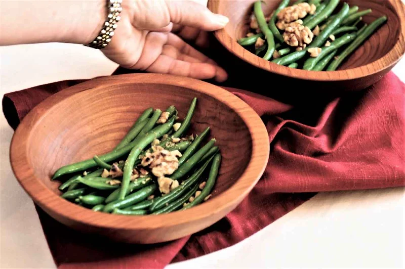 luxury bamboo dinnerware for outdoor events -Salad and Serving Bowl Cherry 8"