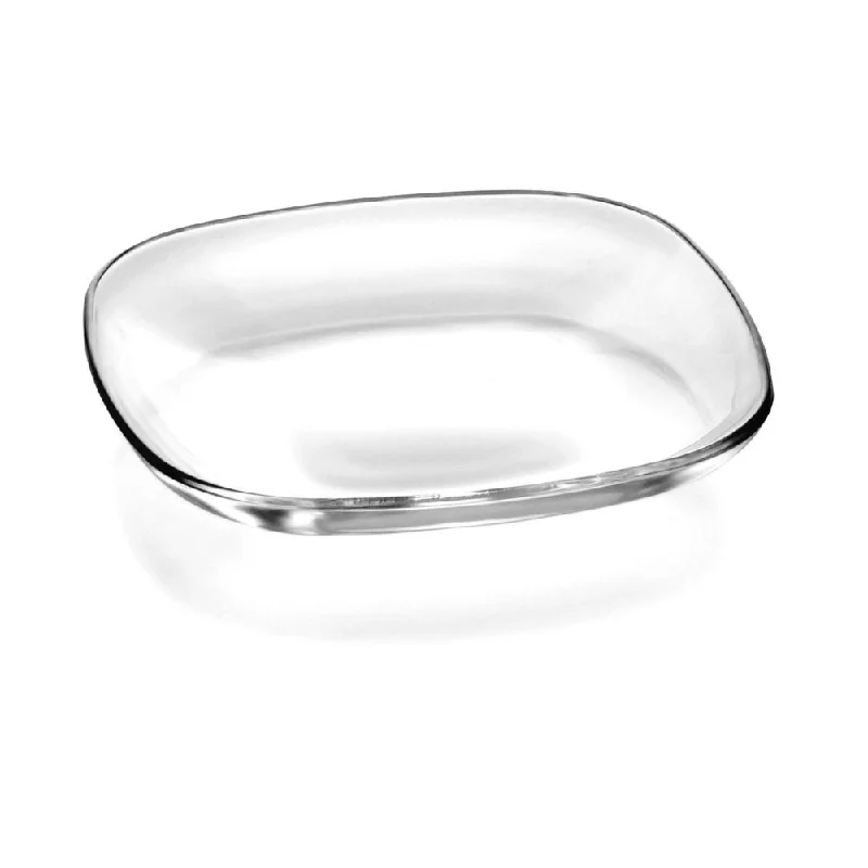 premium porcelain serving bowls for BBQs -Majestic Gifts Clear Glass Plate (Pack of 6)