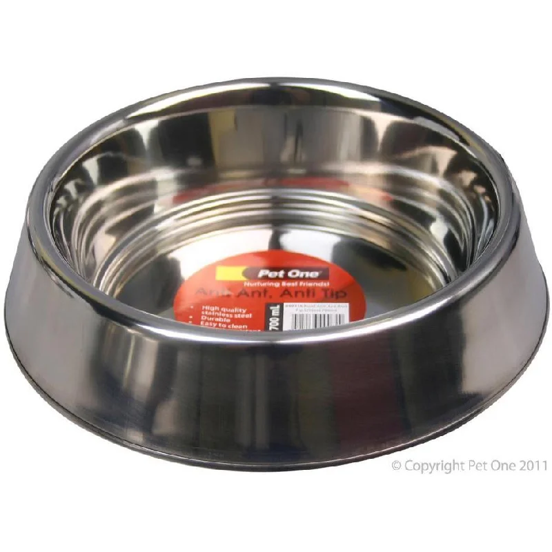 premium porcelain serving dishes for daily meals -Pet One Bowl Stainless Steel Anti Ant 700Ml