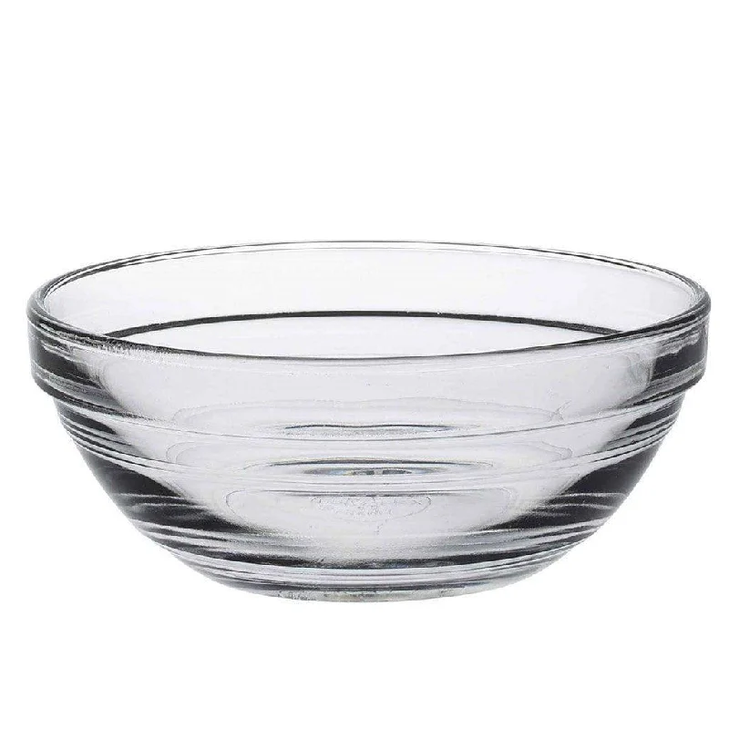 stylish bamboo bowls for formal dining -10.5cm Clear Lys Glass Nesting Mixing Bowl - By Duralex