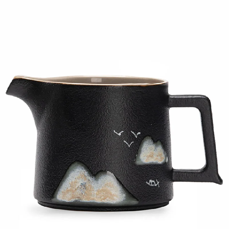 funny tea cup for gifts -Japanese Mountain Ceramic Fair Cup