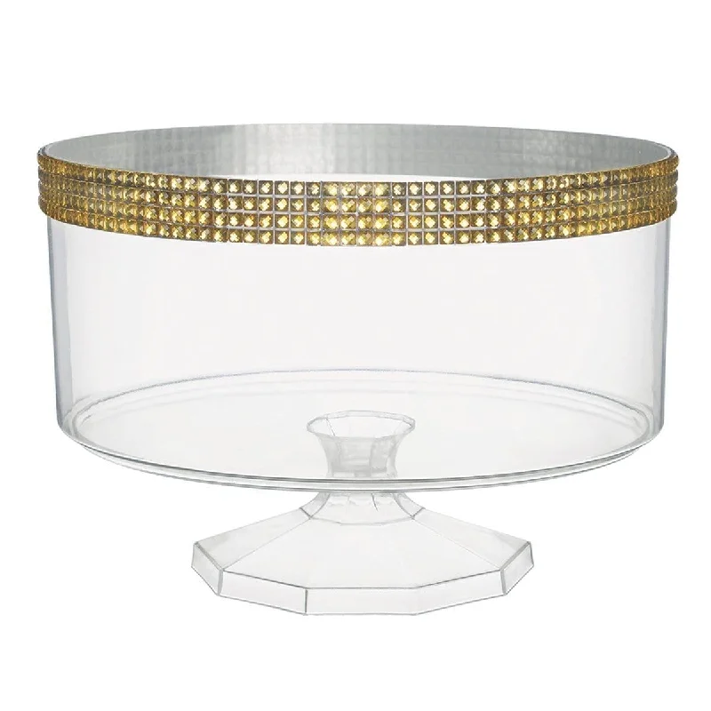 personalized porcelain cups for special events -Small Trifle Container with Gold Gems