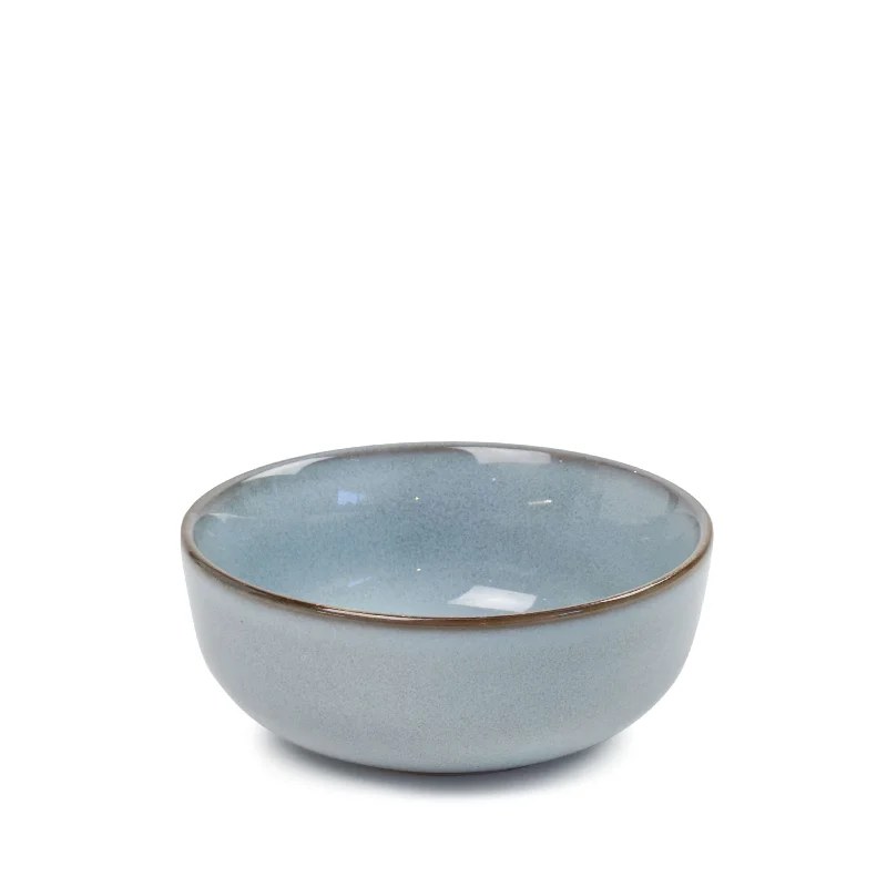 eco-friendly porcelain serving bowls for daily use -Relic Rice Bowl 12 x 5cm - Blue