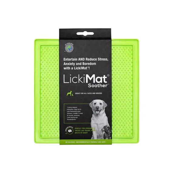 high-quality bamboo plates for outdoor gatherings -LickiMat Soother Slow Feeder Mat for Dogs Green