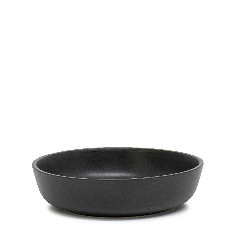 luxury porcelain dinnerware for kids -Industry Pasta Bowl 20 x 5cm - Black