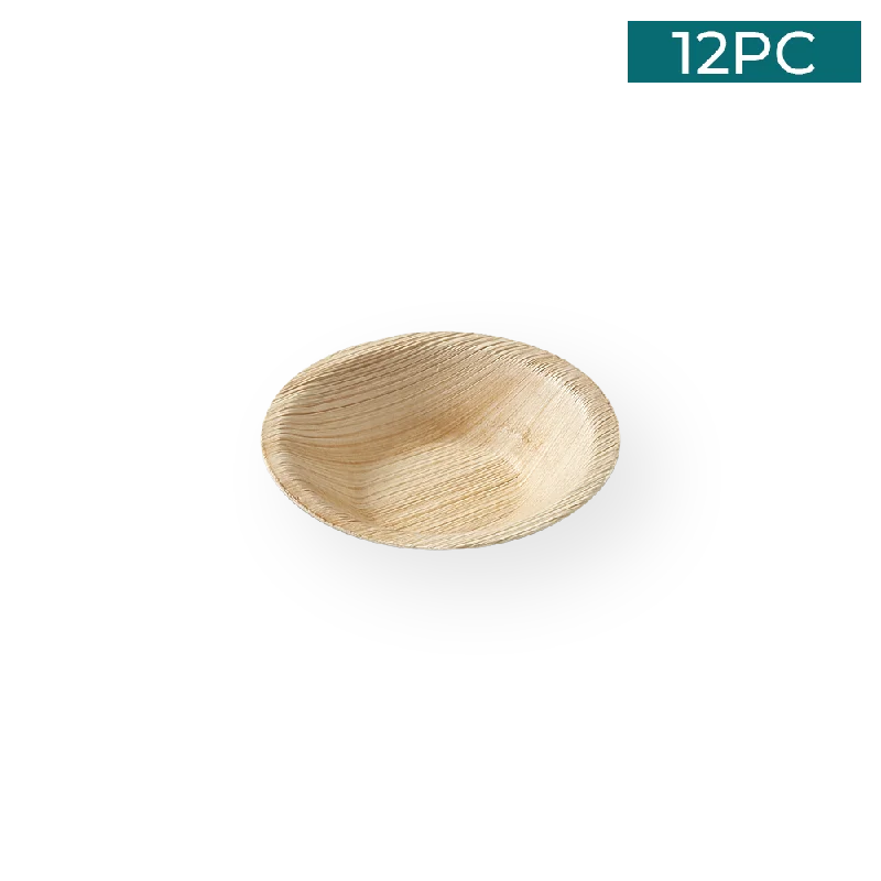 eco-friendly porcelain dinner plates for family dinners -Areca Nut Leaf Mini Bowls 12PC