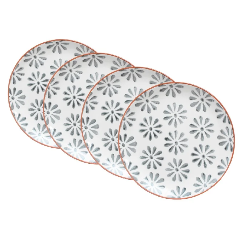 high-quality porcelain plates for special meals -Euro Ceramica Margarida Salad Plates (Set of 4)