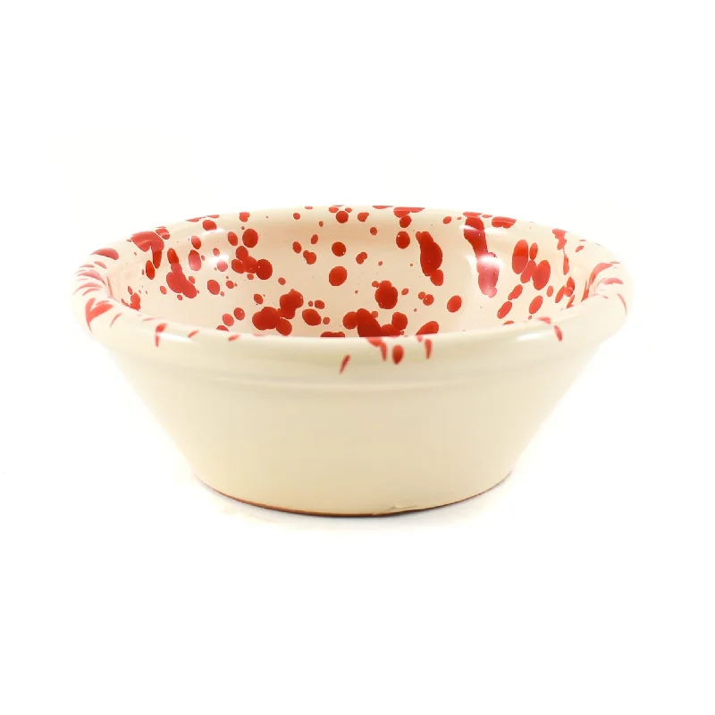 high-quality porcelain plates for catering services -Puglia Red Splatter Bowl, 12cm