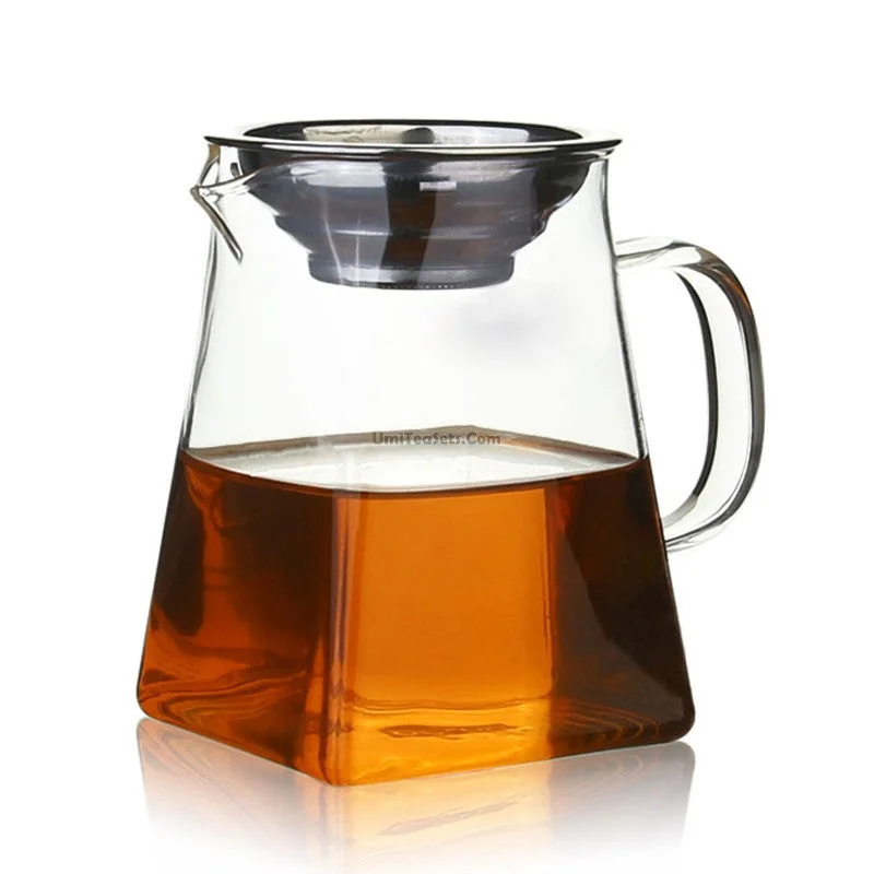 cute coffee mug for mom -Thickened Glass Fair Cup With Strainer