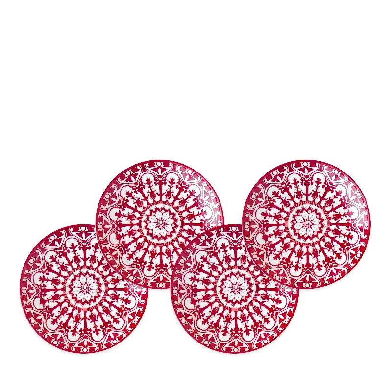 eco-friendly bamboo serving trays for large parties -Casablanca Crimson Small Plates