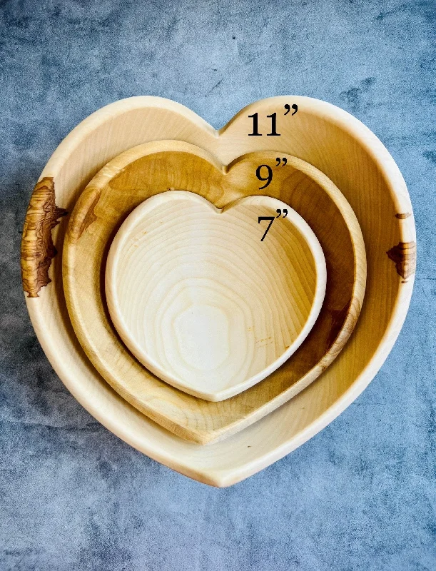 eco-friendly porcelain dinnerware for special occasions -Heart Bowl - Plain or Engraved