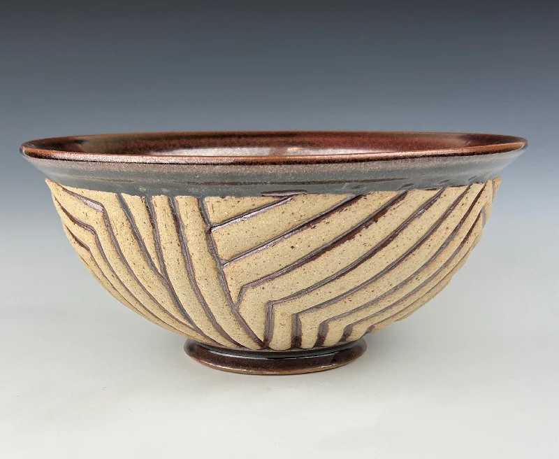 stylish bamboo bowls for formal dining -David McDonald- Bowl #156