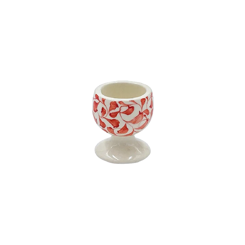 mug with logo design -Red Scroll Egg Cup