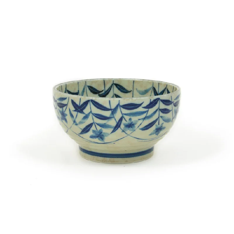 high-quality porcelain plates for catering services -Kikyo Flower Ramen Bowl, 17cm dia x 9cm